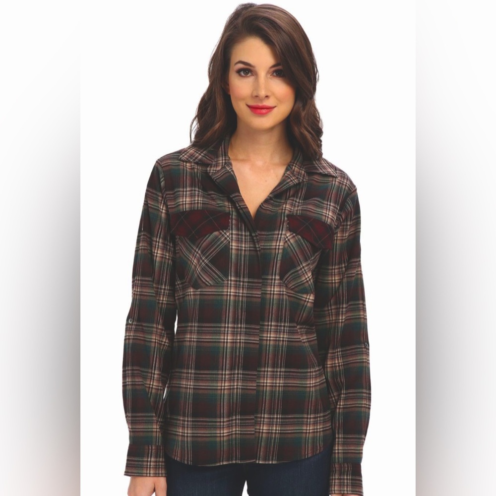 Sam Edelman Plaid Boyfriend Split
Hem Button-Up Shirt Women’s Size Small